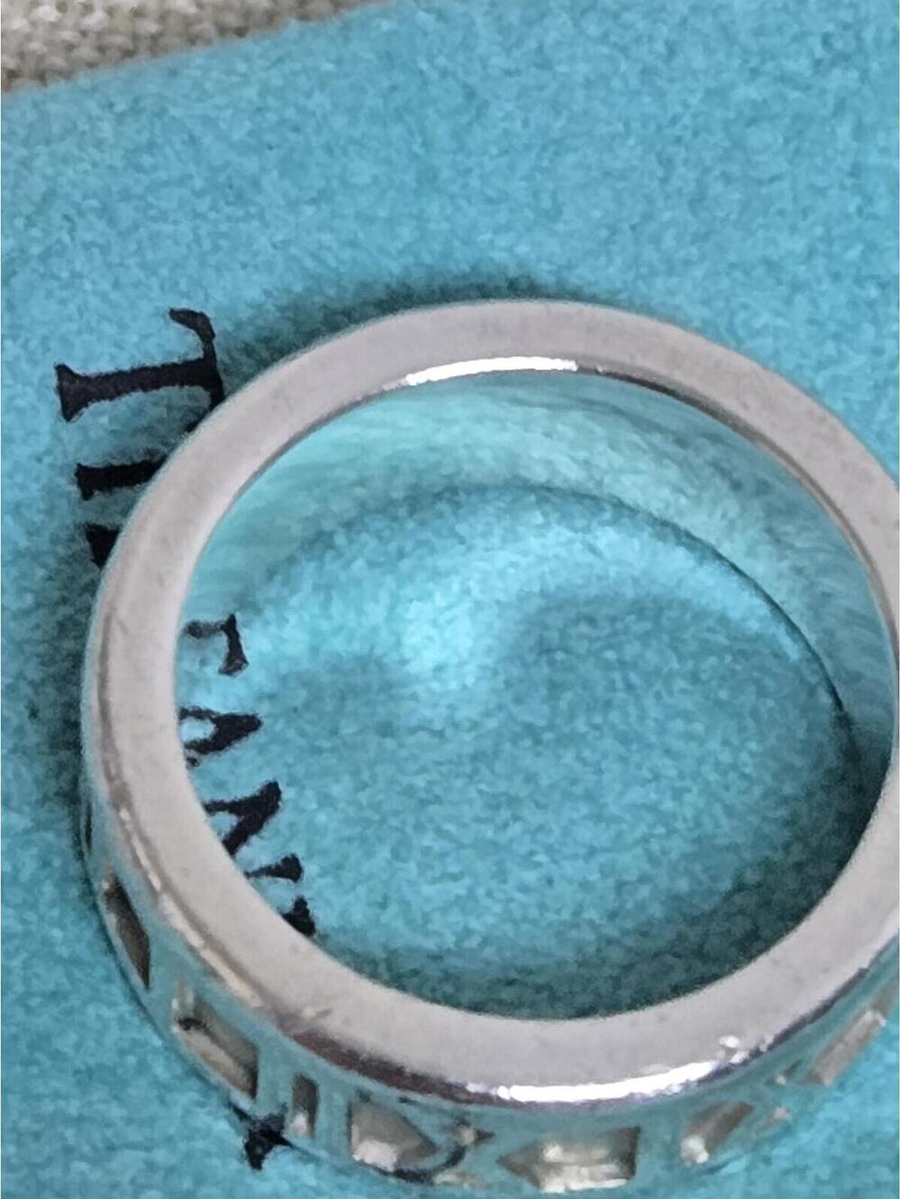 Tiffany & Co. Sterling Silver Atlas Roman Numeral Ring 5.5 - Picture 4 of 7